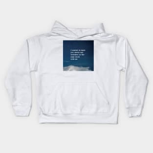 Moved and breathed - Fitzgerald in the night sky Kids Hoodie